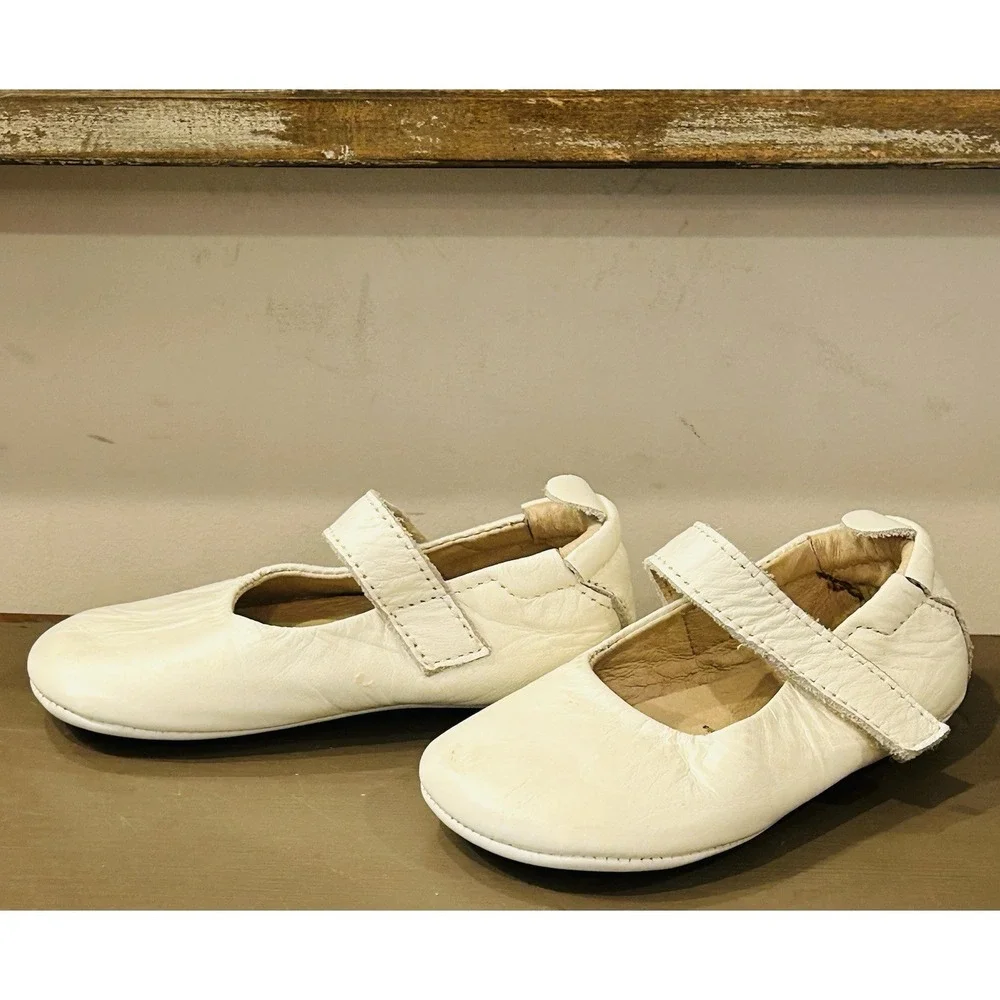 Old Soles Gabrielle Mary Jane White Leather Size (15-18 mos) US 6 EU 22 EUC